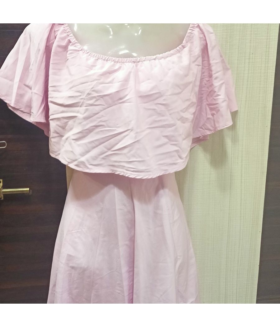 Pink off shoulder dress