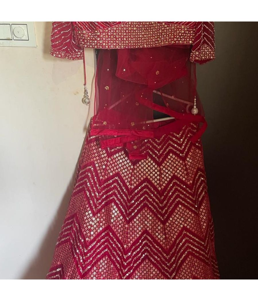 Branded beautiful red lehenga choli in affordable price
