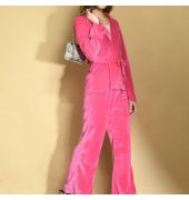 Velvet pretty pink pantsuit cord-set