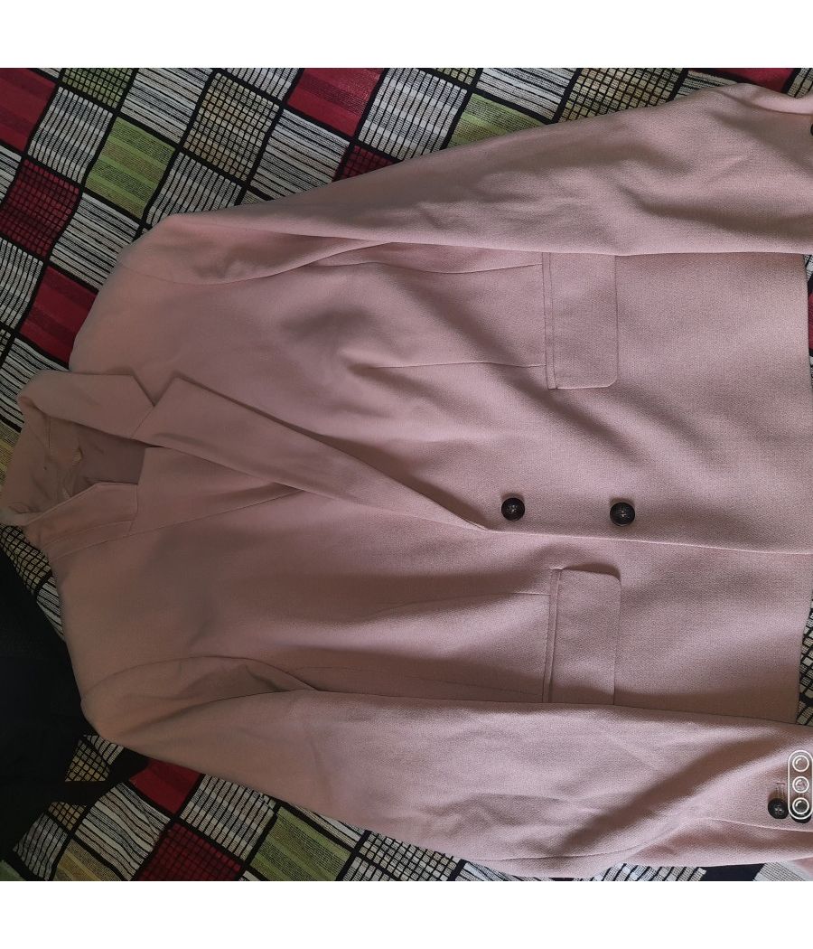 Marks and Spencer powder pink fitted blazer