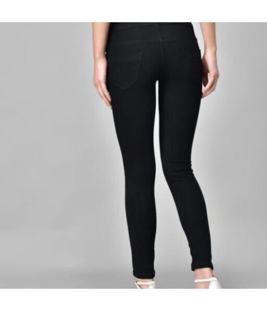 Black 4 buttoned Denim Jeans
