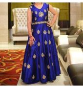 Blue gown party wear
