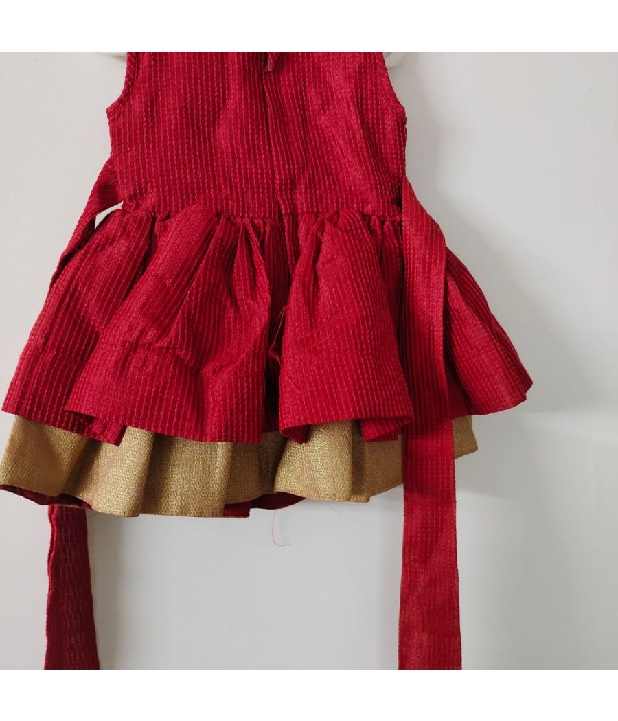 Red traditional frock for baby