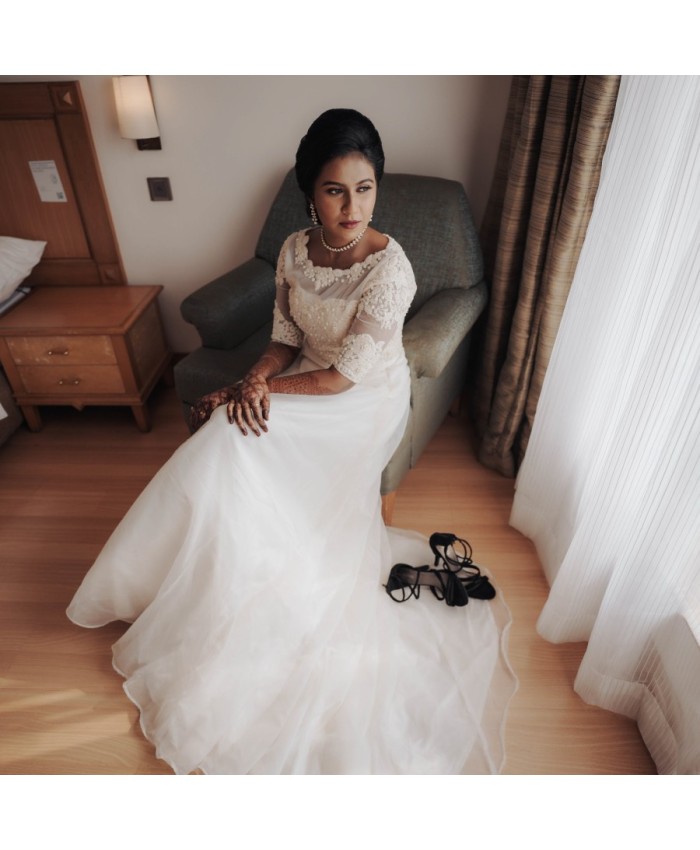 Off the Shoulder Satin Ball Gown Wedding Dress | David's Bridal