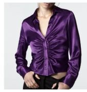 Zara purple satin shirt