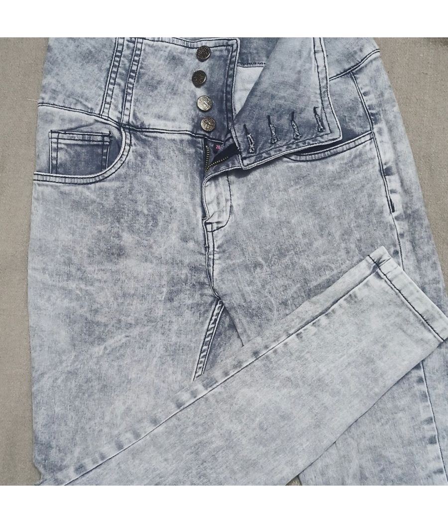 Grey colour - height waist jeans