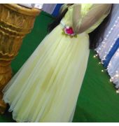 Good Quality Party wear Yellow Gown or Dress