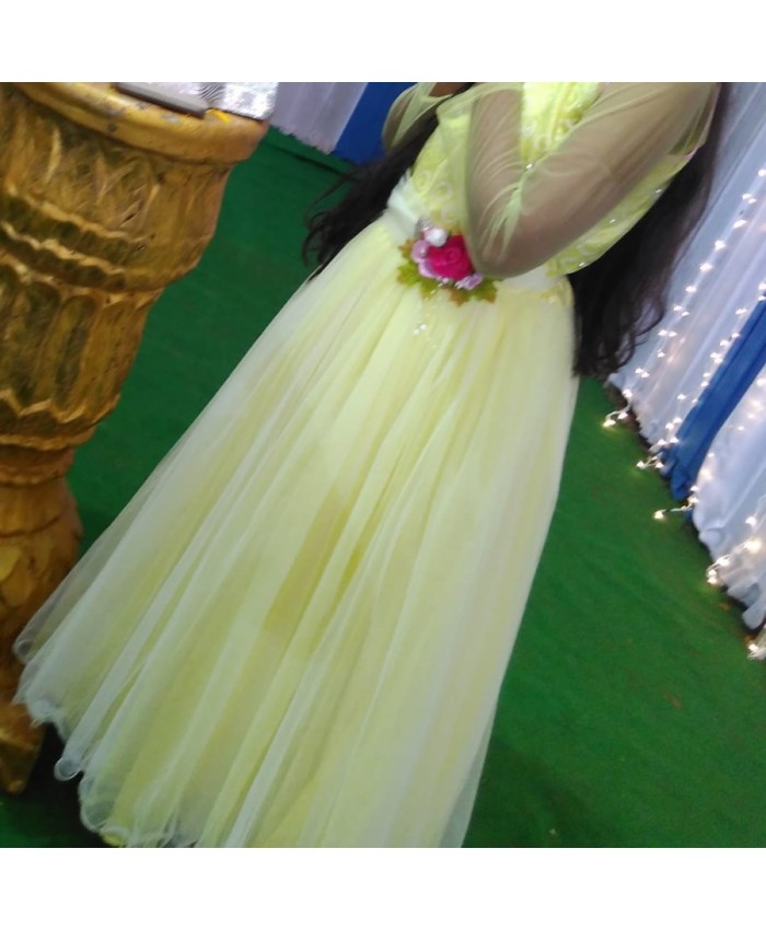 Latest Traditional Silk Gown Design For Girls at Rs.1650/1 in surat offer  by anaya designer studio