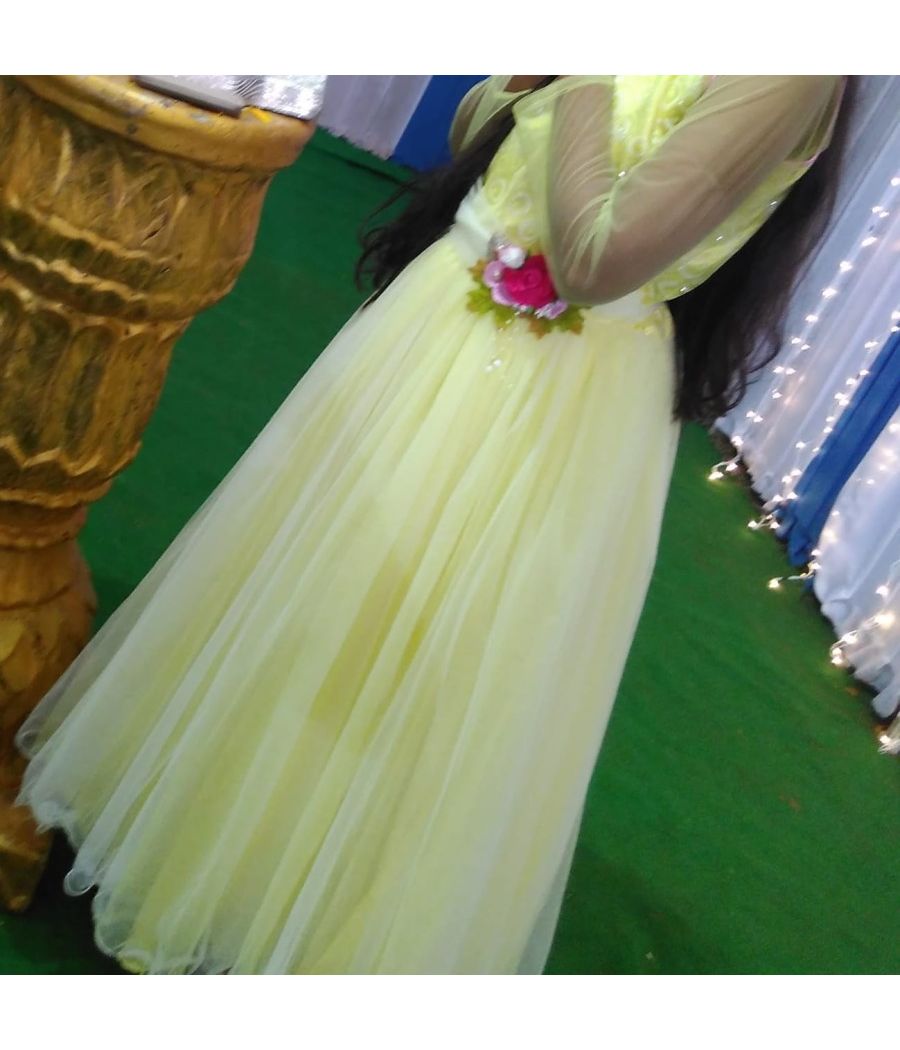 Good Quality Party wear Yellow Gown or Dress