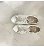 H and M Premium White Leather Sneakers