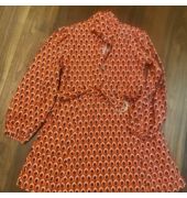 Zara orange printed dress