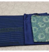 Blue Dress Material with Lower and dupatta