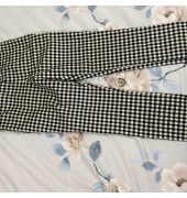 H and M black and white checks trousers