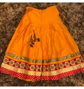 Yellow chaniya skirt ghaghra