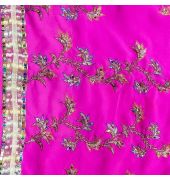 Pure Crepe Saree With Heavy Embroidery Work