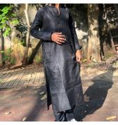 Black traditional kurta with trousers