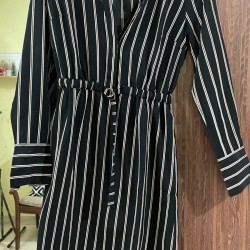 Striped shirt formal dress