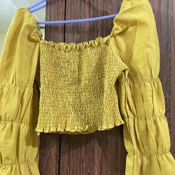 Mustard crop top