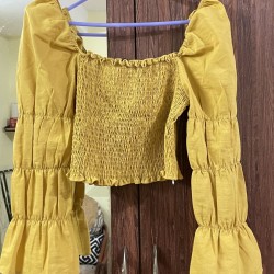 Mustard crop top