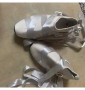 Silver sneakers with straps