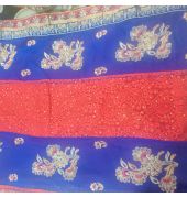 Beautiful Red and blue saree