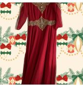 Christmas dress in red ready chest 40 waist 34