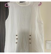 Zara White Tunic top with Gold buttons