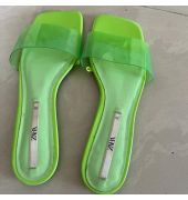 Zara Neon Flourescent Transparent Green Sliders