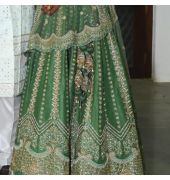 Ready to wear Green gorgeous bridal lahenga with a dupatta