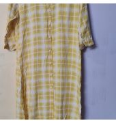 Yellow and white checked tops