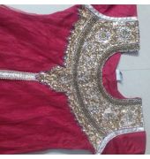 RED colour net anarkali