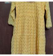 A yellow anarkali kurti