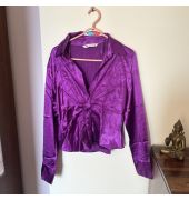 Zara purple silk shirt in size L