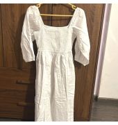 Femella white cotton dress