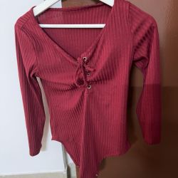 Shein Bodysuit Color Burgundy Size Medium