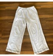 White Wide-leg Trackpant for Women