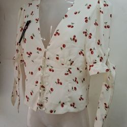 Reformation Floral Sleeve Blouse