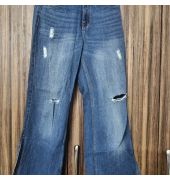 Bottom cut jeans