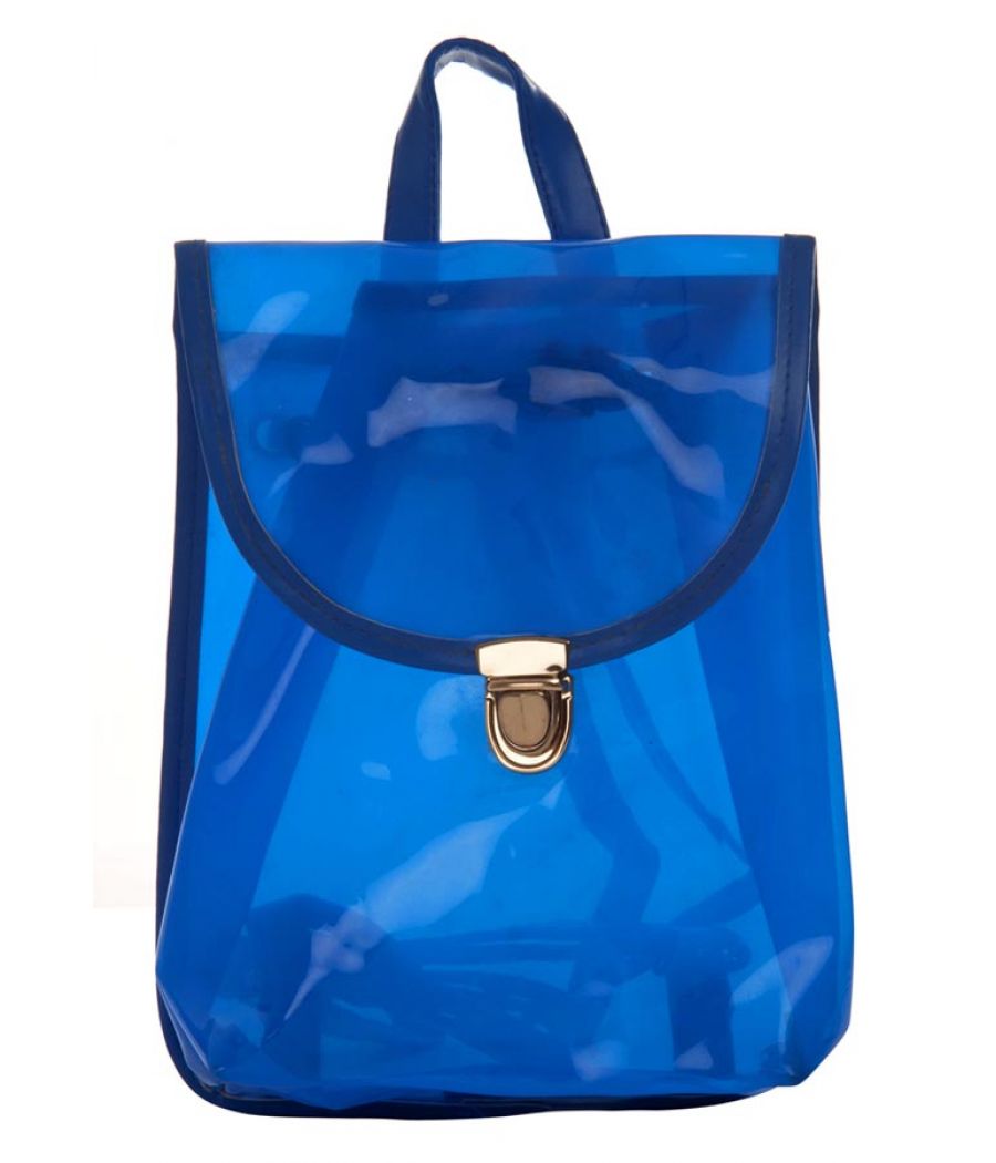 Aliado PVC Solid Blue Tuck Lock Backpack Combo