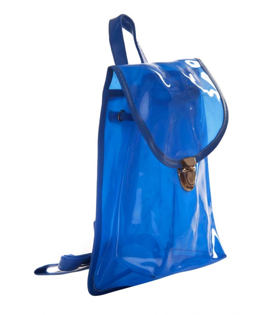 Aliado PVC Solid Blue Tuck Lock Backpack Combo