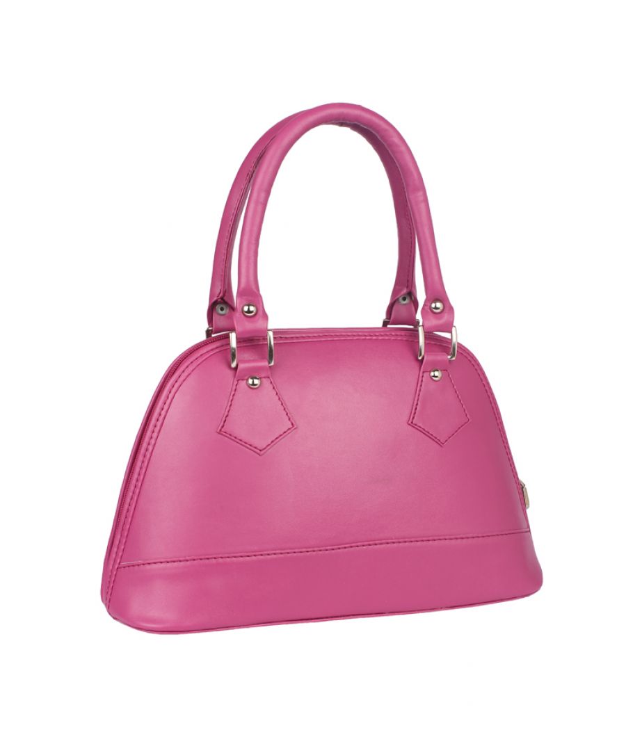 Aliado Faux Leather Pink Coloured   Zipper Closure Handbag 