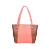 Aliado Faux Leather Pink and Brown Coloured   Zipper Closure Handbag 