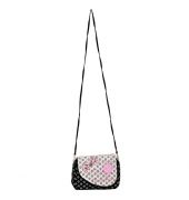 Envie Black & White Zipper Closure Printed Pattern Sling Bag 