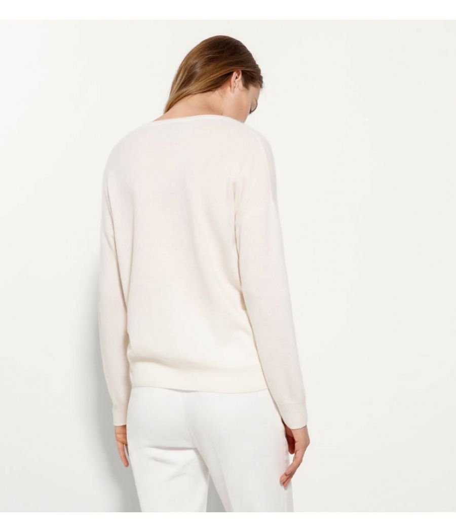 Massimo Dutti Plain Woollen Cream Sweater