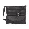 Aliado    Faux Leather Black Coloured Zipper Closure Sling Bag 