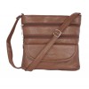 Aliado Faux Leather Coffee Brown Zipper Closure Sling Bag 