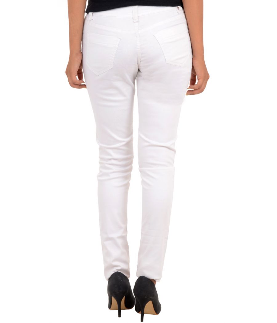 Solid White Jeans