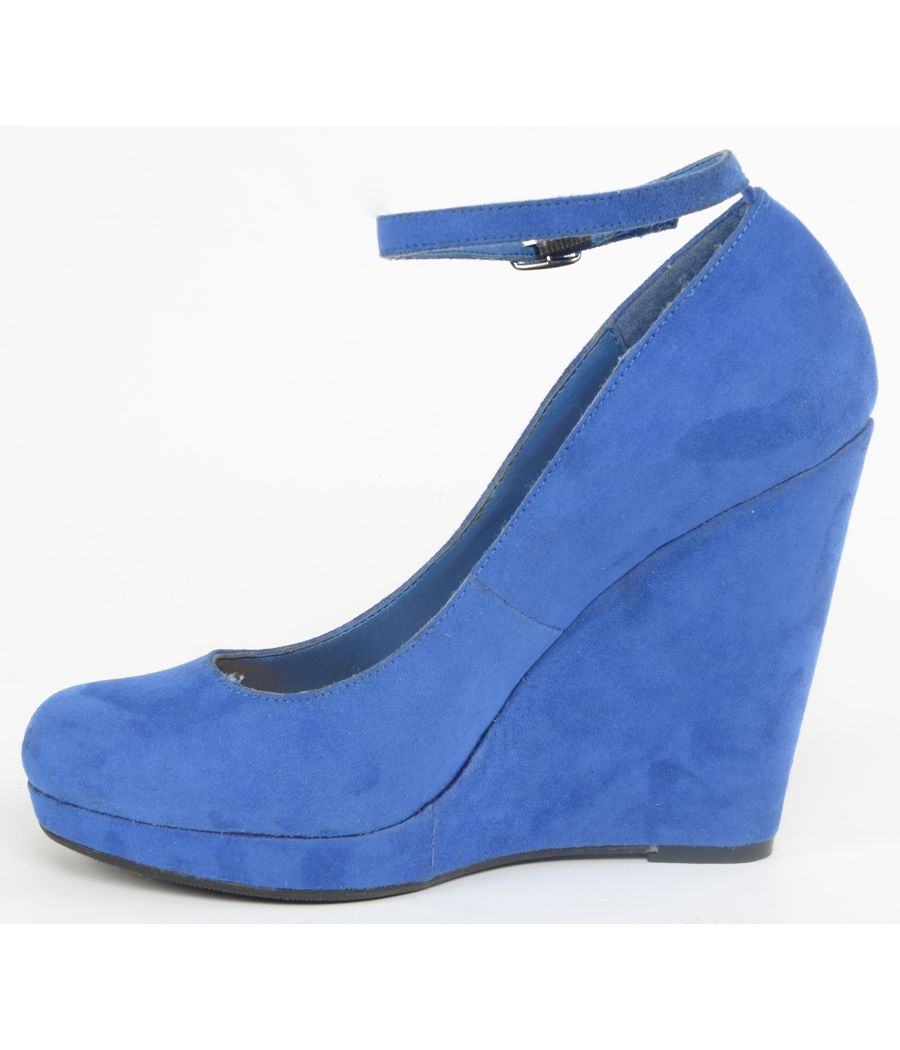 Gorgeous Blue Ankle Strap Wedges