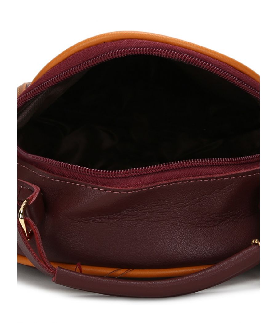 Envie Brown Colour Printed Slingbag for College Girls