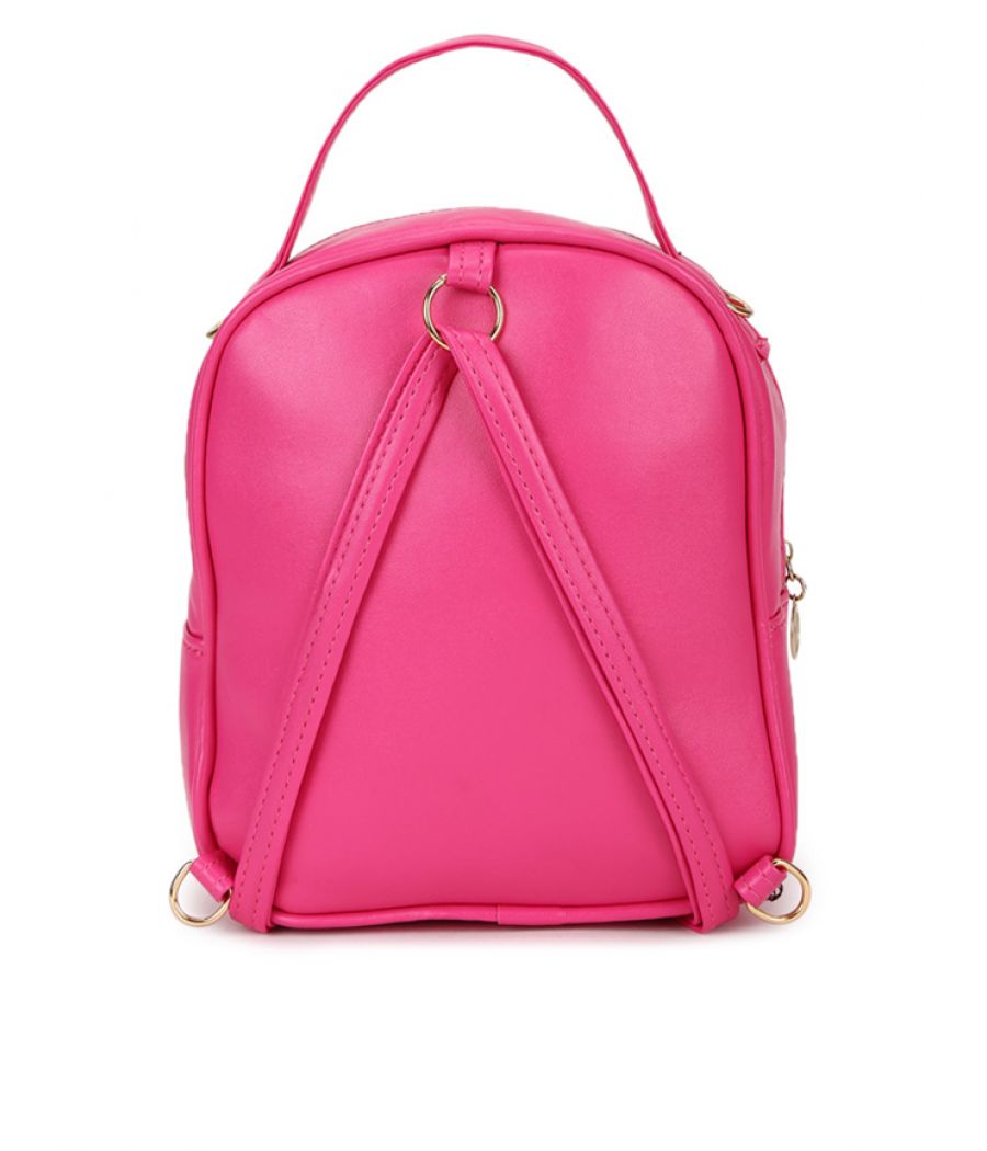Envie Pink Colour Printed Backpack for School Girls